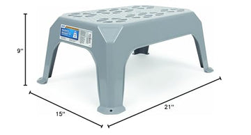 Camco gray step stool ideal for RV, trailer, or truck tasks