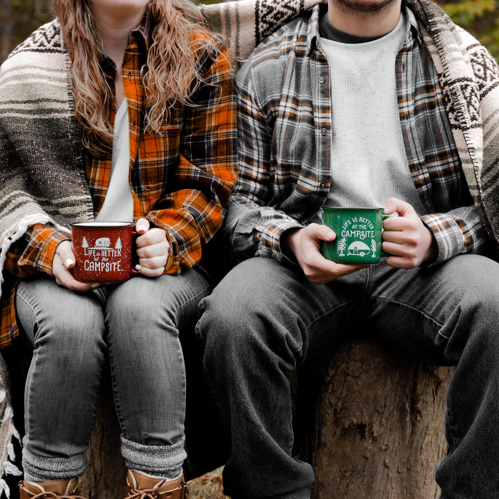 Camco microwave-safe mug: quick reheats for outdoor drinks.