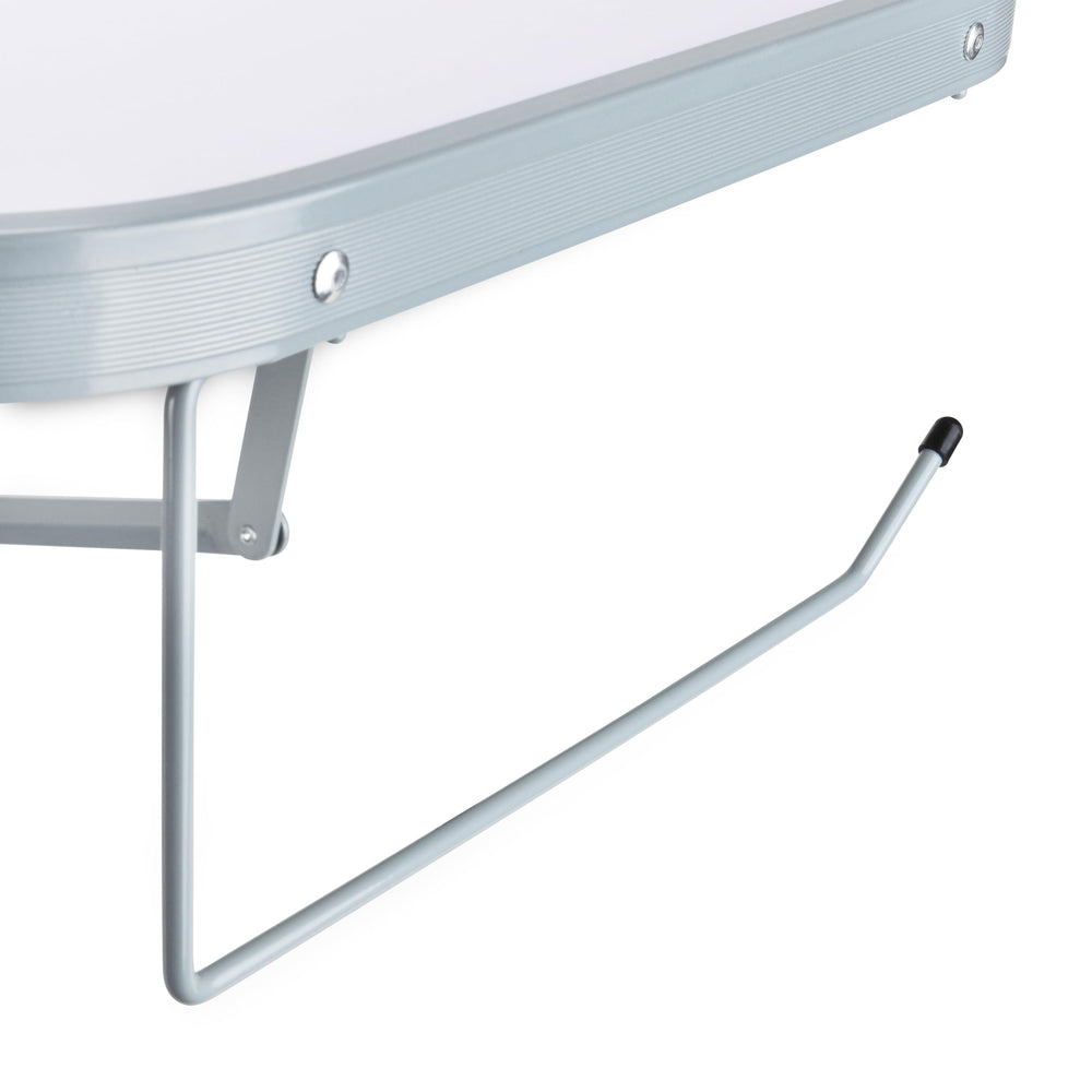 Camco Olympian Deluxe table quick assembly for fast setup.