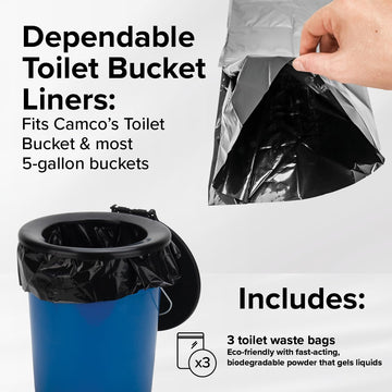 Camco 3-pack bucket bags for versatile outdoor use