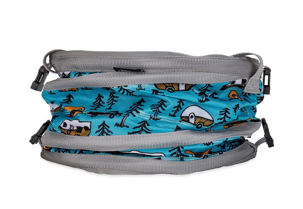 Camco Pop-Up Cooler insulated access hatch for quick retrieval of items.