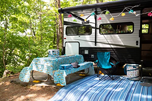 Camco Pop-Up Cooler featuring an RV sketch design for travel lovers.