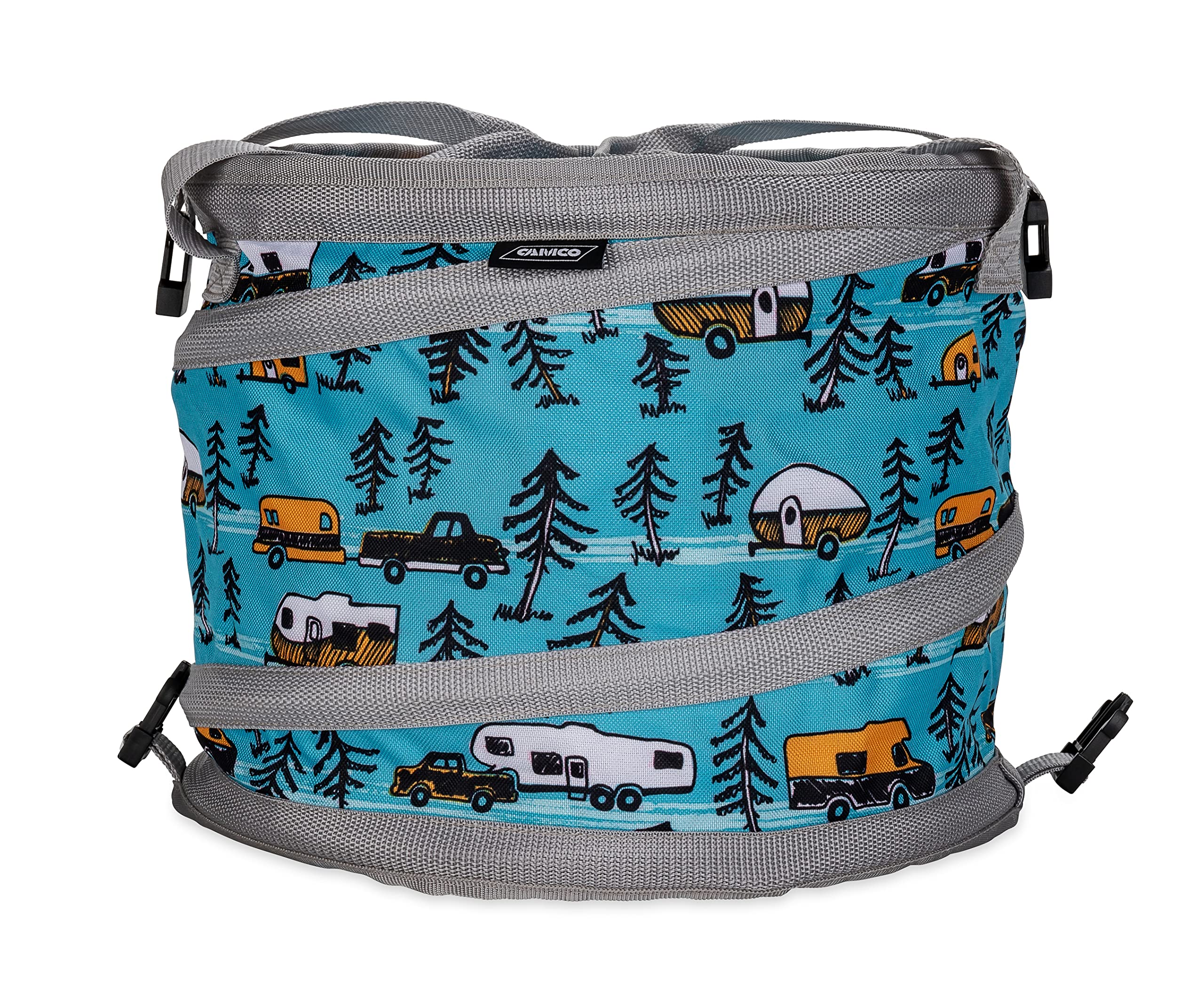 Camco Pop-Up Cooler interior shows a water-resistant lining to prevent leaks.
