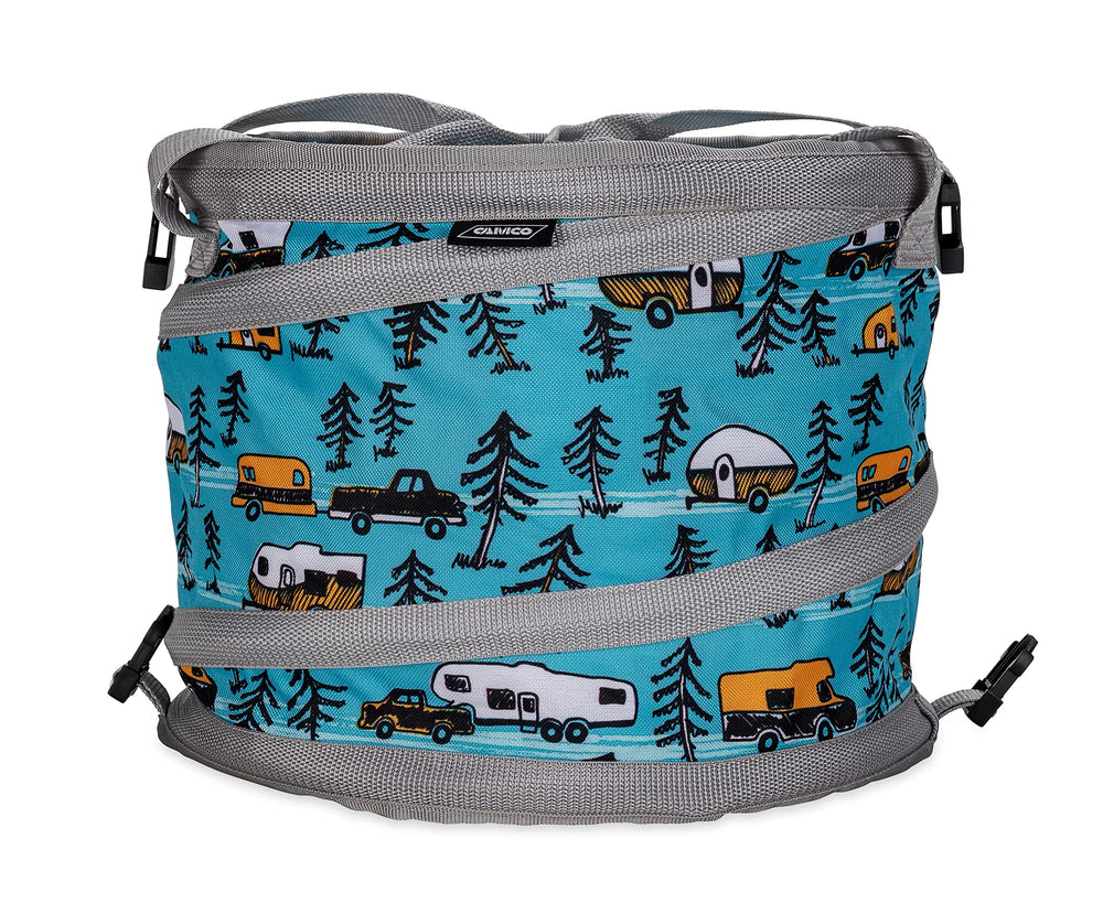 Camco Pop-Up Cooler interior shows a water-resistant lining to prevent leaks.