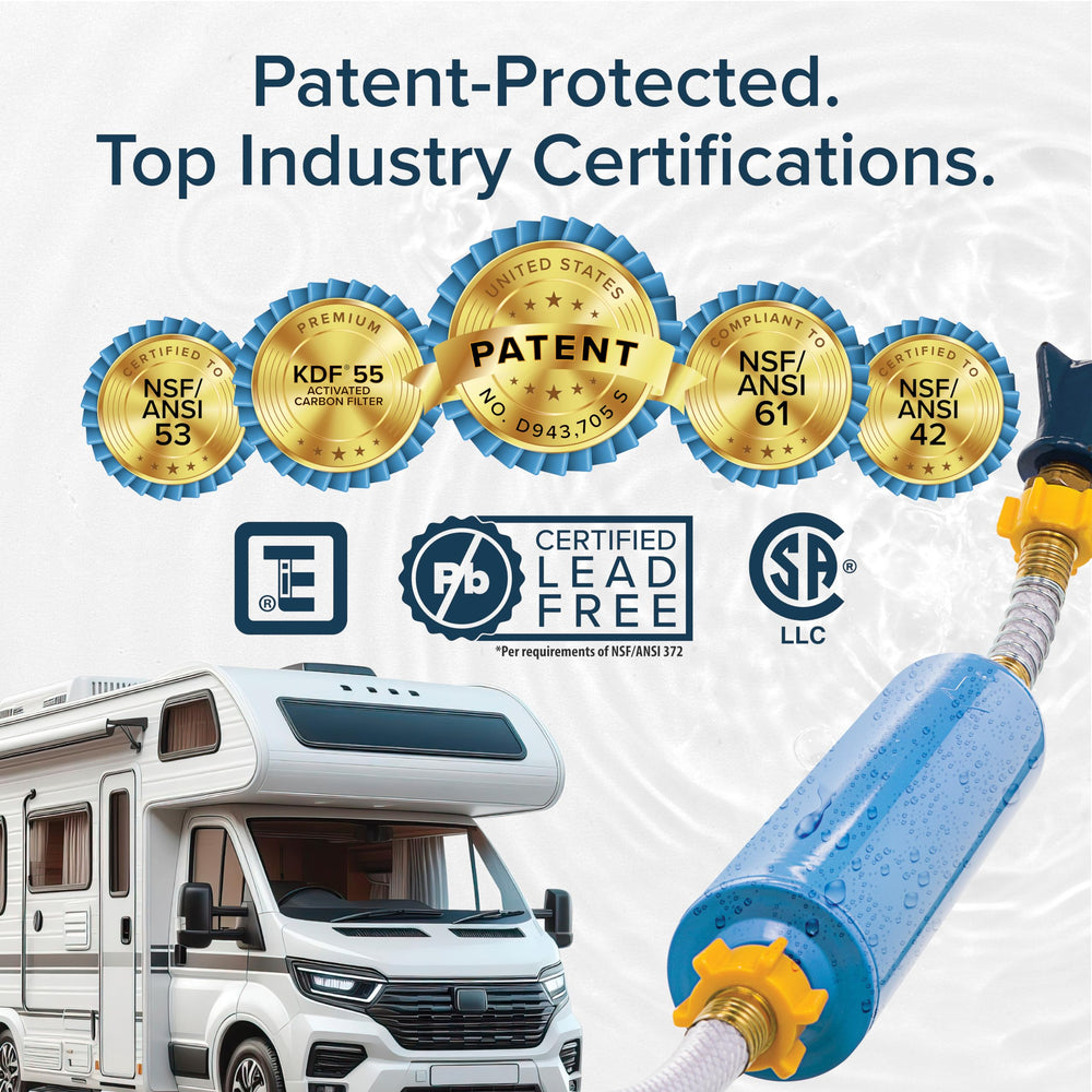 Camco TastePURE compact packaging ideal for RV storage.
