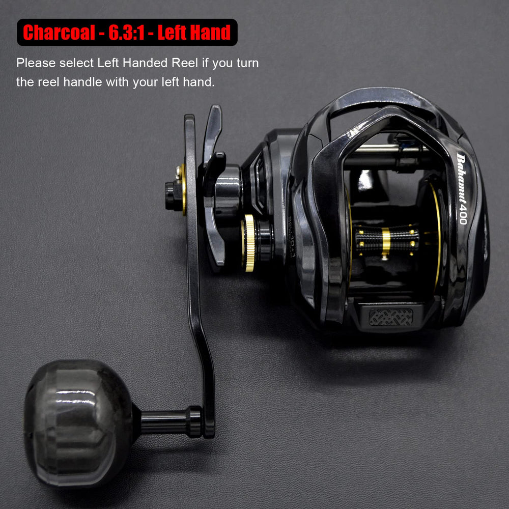 Bahamut 400 baitcasting reel - side view