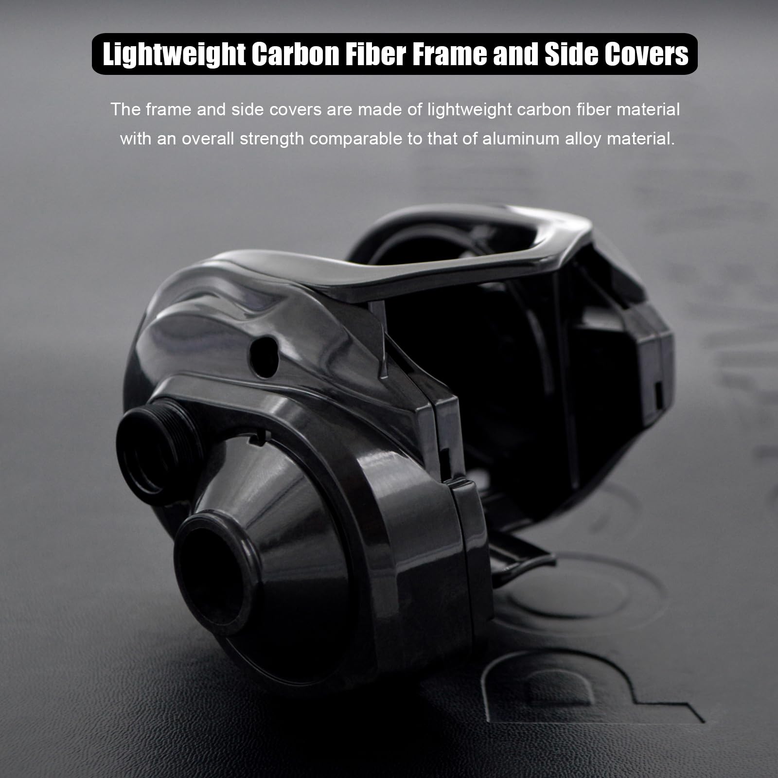 Top view showing line capacity spool