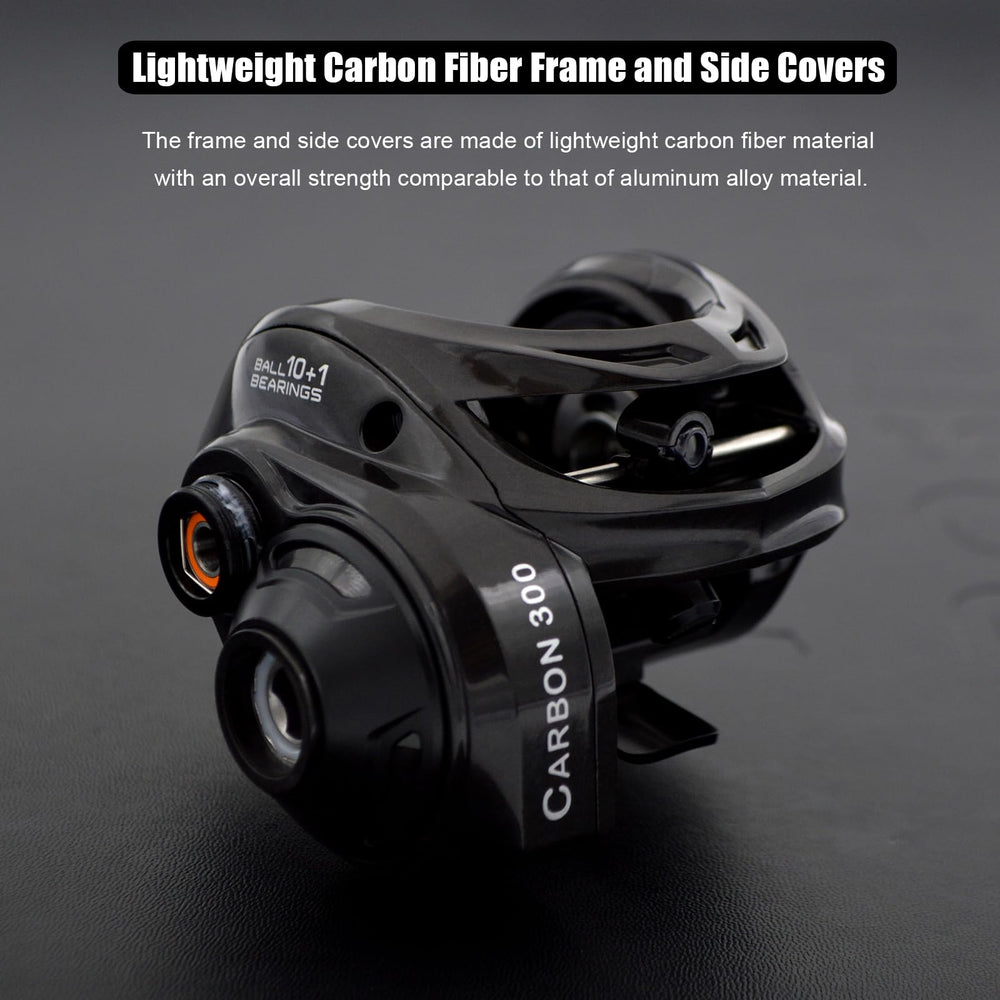 Camekoon Carbon 300 reel 10-bearing system delivers smooth retrieves in tough conditions.