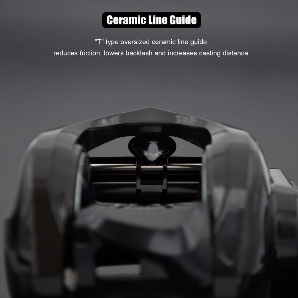Camekoon Carbon 300 reel 12-level magnetic braking for precise casting control.
