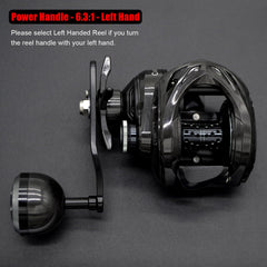 CAMEKOON Carbon 300 baitcasting reel back view