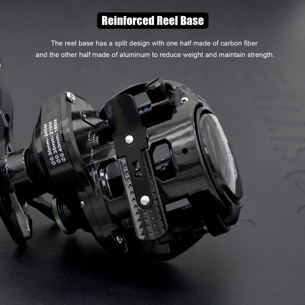 Camekoon Carbon 300 reel drag system provides smooth, adjustable stopping power for big fish.