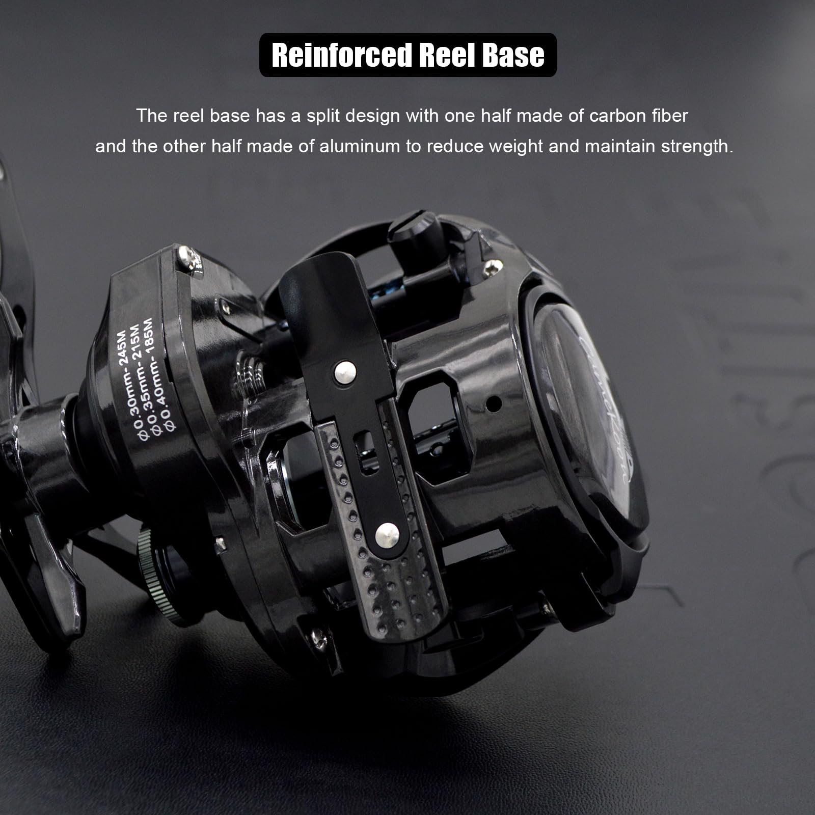 Reel in use for casting demonstration