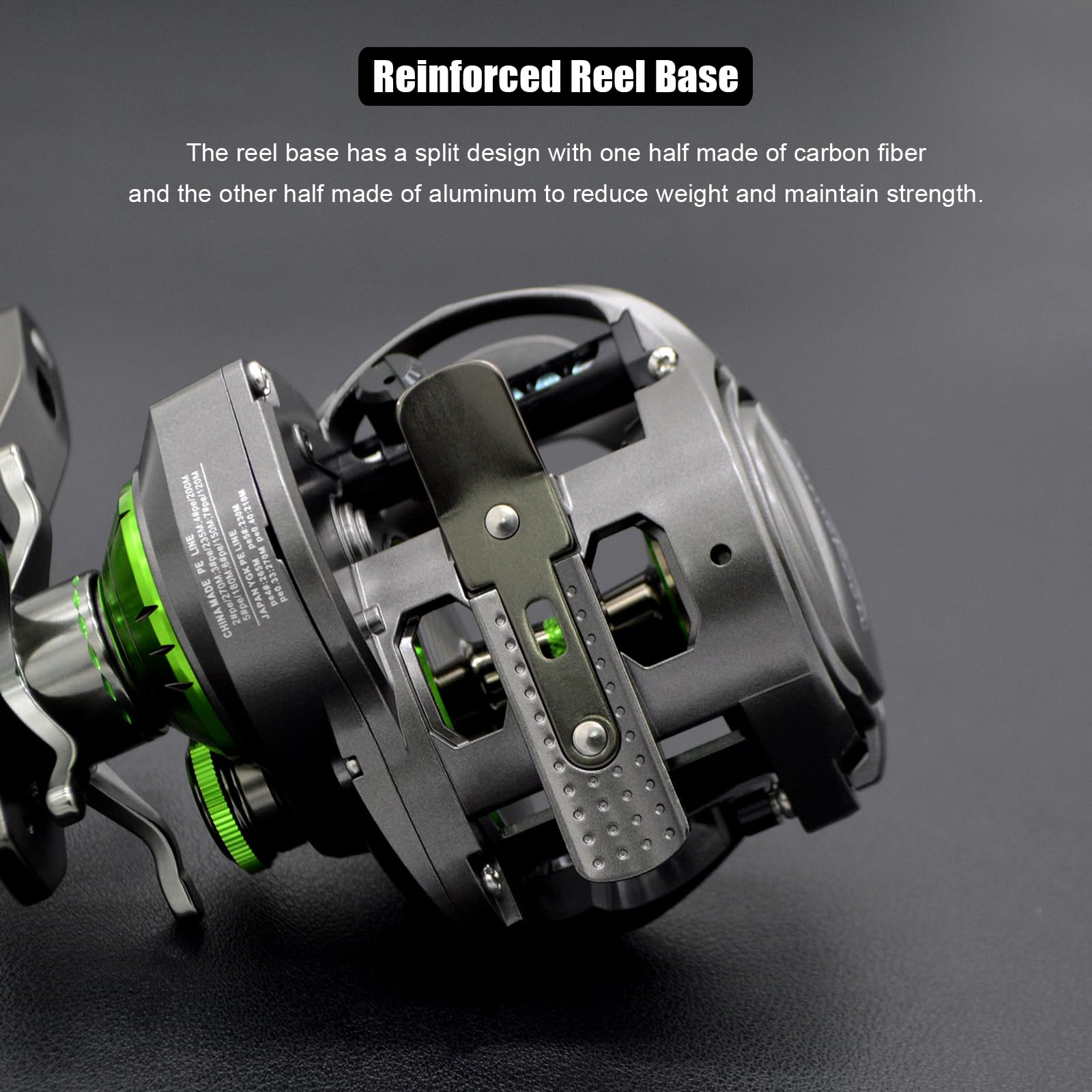 CAMEKOON Carbon 380 packaging image suggests ready-to-use saltwater reel