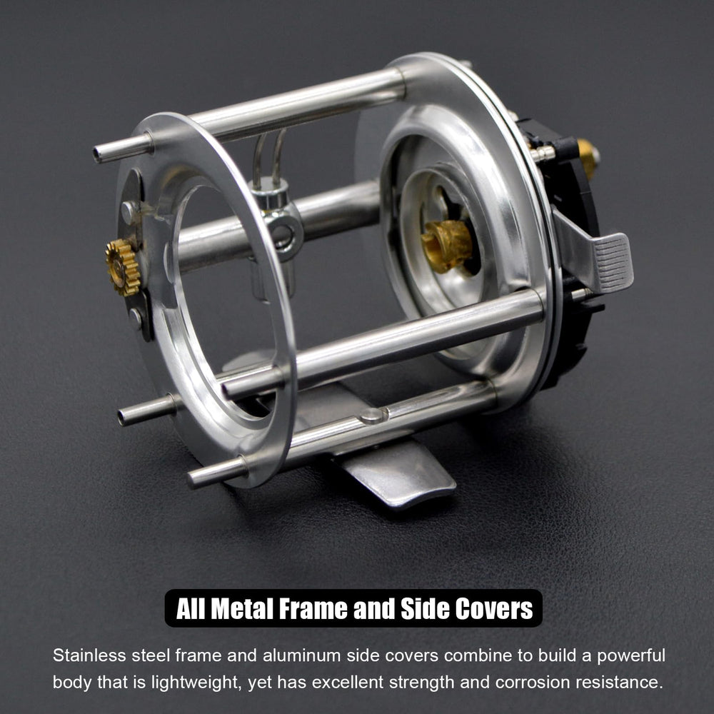 CAMEKOON X-Tribe reel brass gears illustrating durable gear action