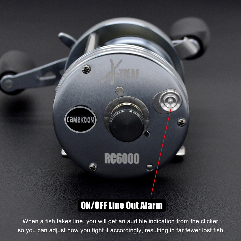 CAMEKOON X-Tribe reel carbon drag illustrating up to 17 lb drag
