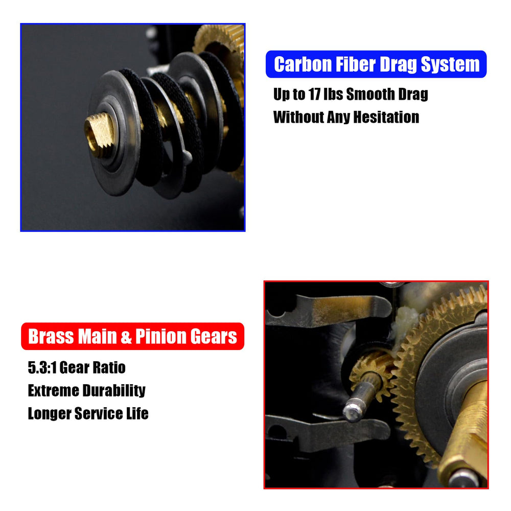 Close-up of CAMEKOON X-Tribe brass gears for smooth engagement