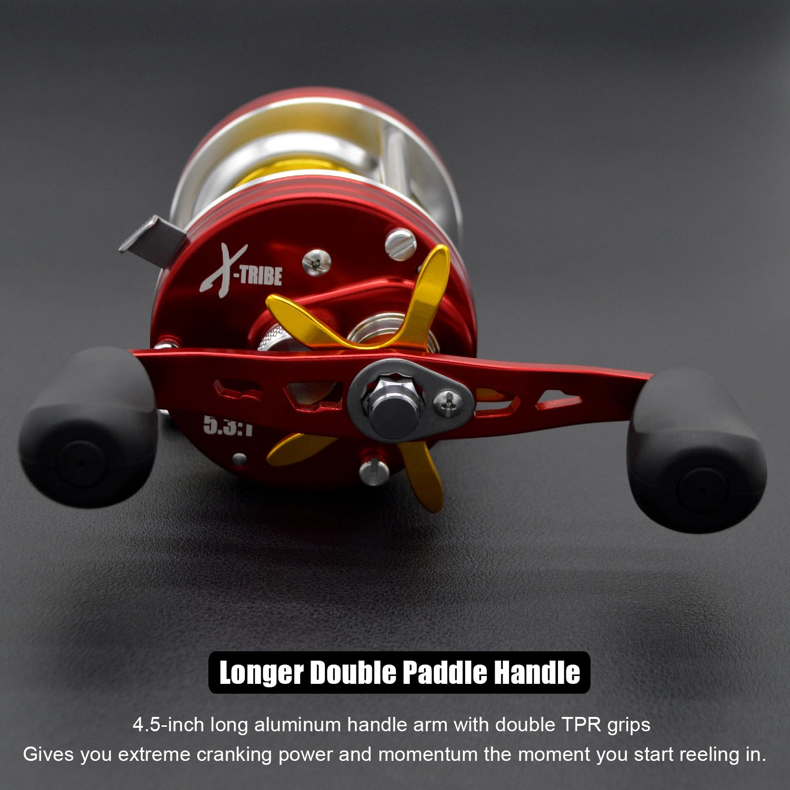 Non-slip TPR grips and balanced double paddle handle on CAMEKOON X-Tribe