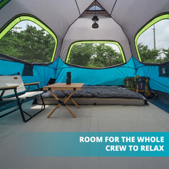 Camel Crown 4-person-spacious-interior demonstrates roomy campsite comfort