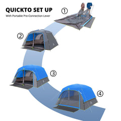 Camel Crown 6-person tent easy setup saves time after a long day outdoors