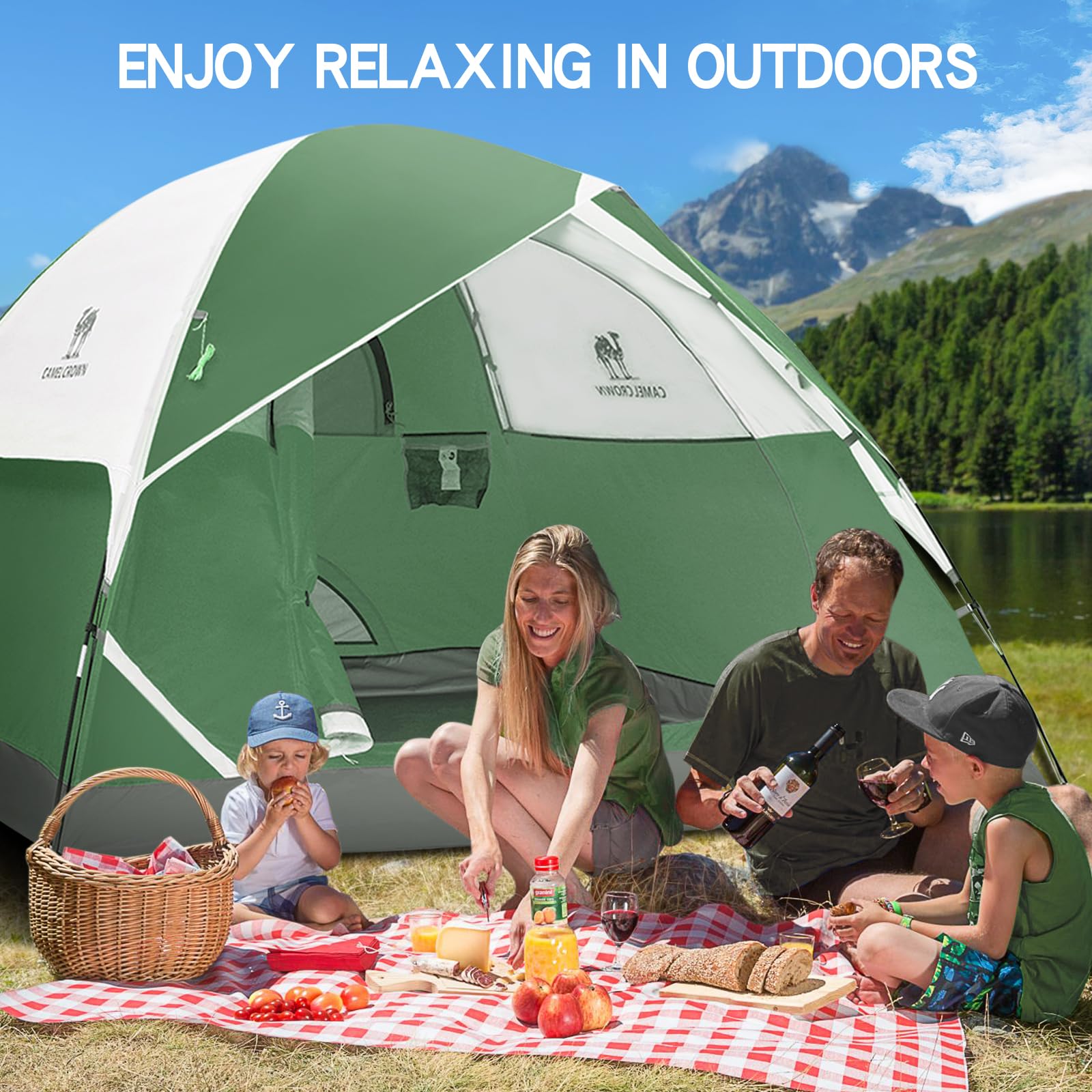 CAMEL CROWN tent spacious interior for 4-5 people and gear