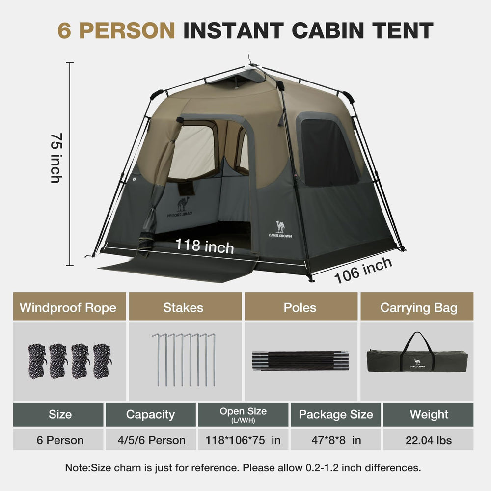 Camel Crown camping tent waterproof fabric keeps you dry during showers