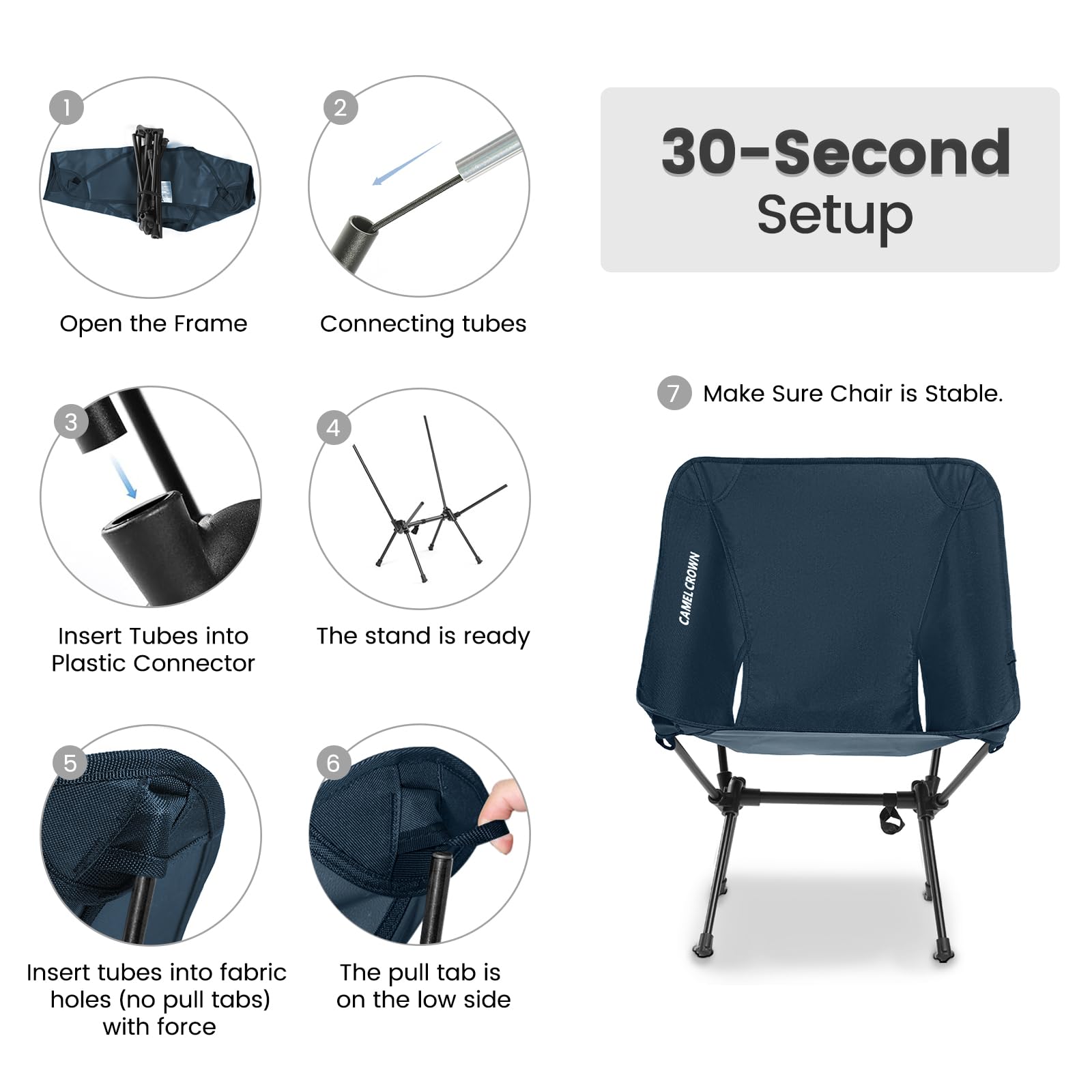CAMEL CROWN chair-x-shaped-tube-stability shows stable seating on varied surfaces.