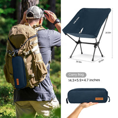 CAMEL CROWN folding-chair-carry-bag demonstrates easy transport and storage.