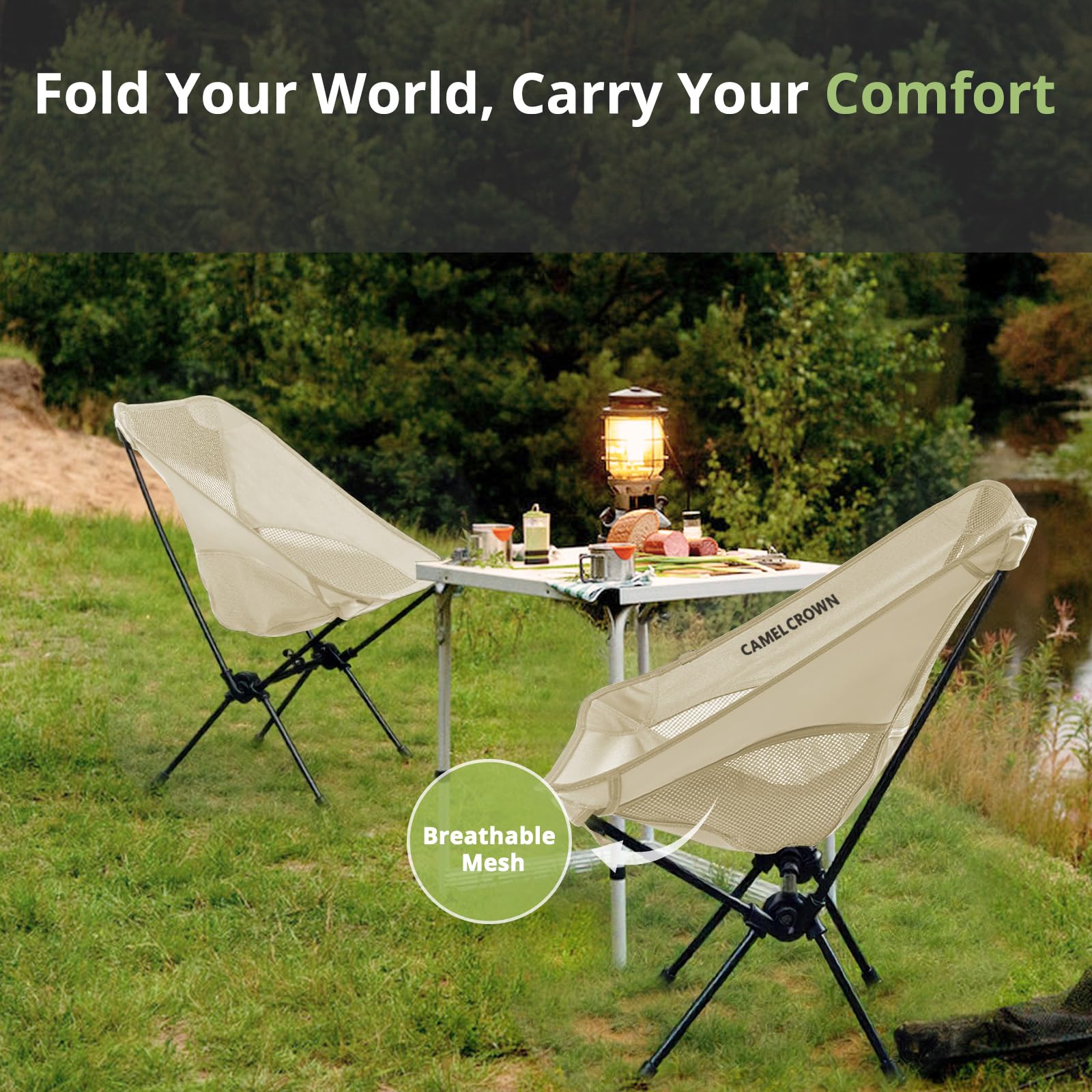 CAMEL CROWN portable camping chair easy-assembly after a bit of practice.