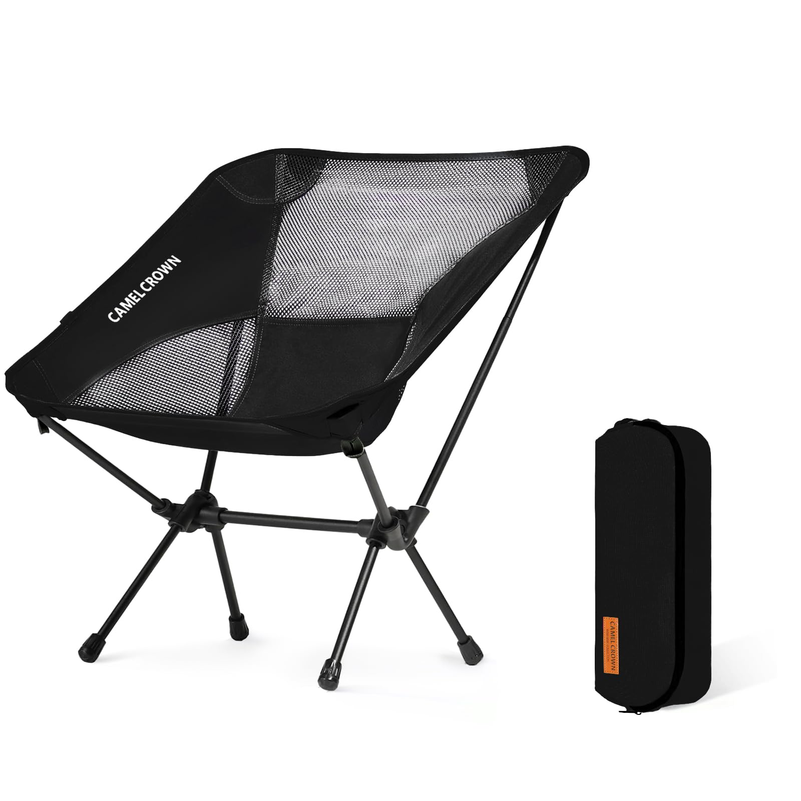 Camel Crown portable camping chair folded for compact travel and storage.