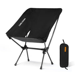 CAMEL CROWN portable camping chair folded view highlights easy transport and storage convenience.