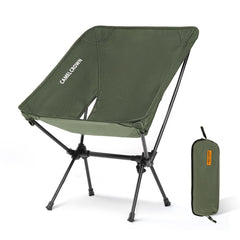CAMEL CROWN portable camping chair folded for ultra-lightweight transport and compact storage.