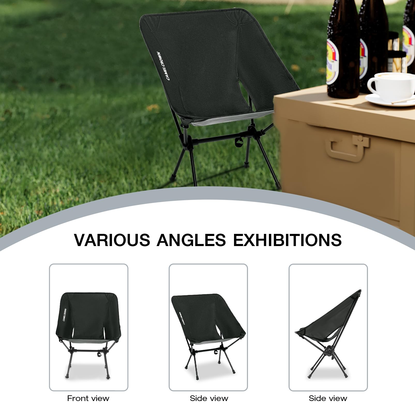CAMEL CROWN portable camping chair at beach festival for versatile outdoor moments.
