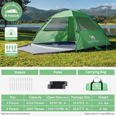 CAMEL CROWN quick-setup tent frame unfolds in minutes for camping.