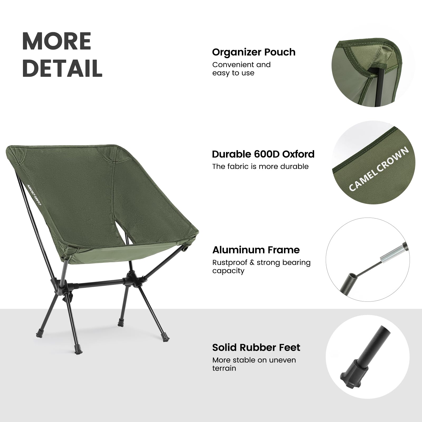 CAMEL CROWN simple assembly chair for quick setup anywhere.
