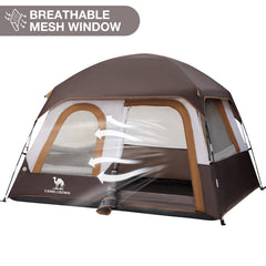 Camel Crown tent interior demonstrating spacious area for family camping.
