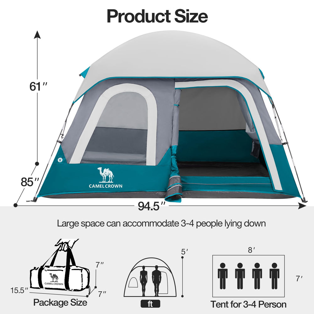 CAMEL CROWN tent multi-use-outdoor suitable for camping, hiking, and fishing trips.