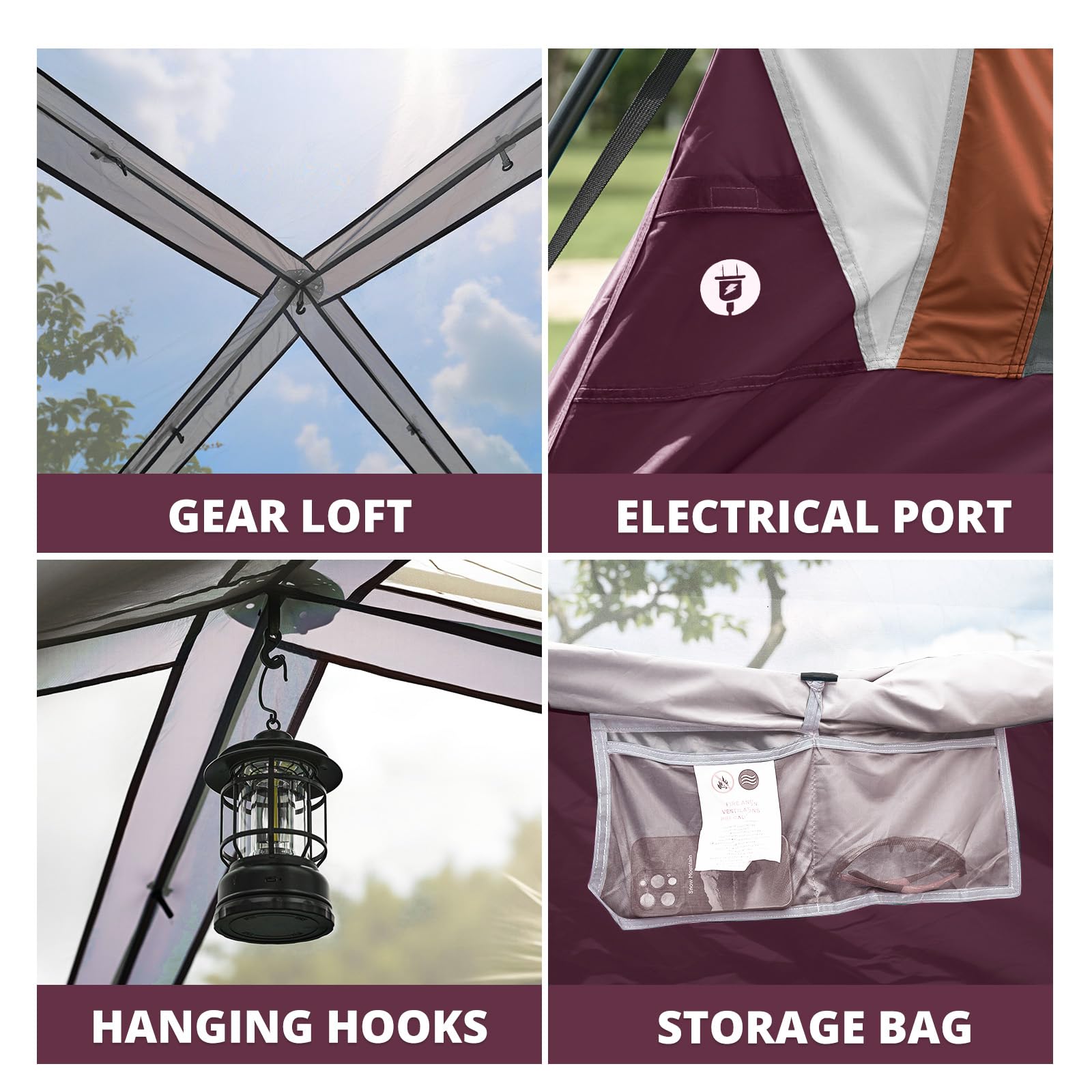 Camel Crown tent rainfly-included provides reliable weather protection during showers.