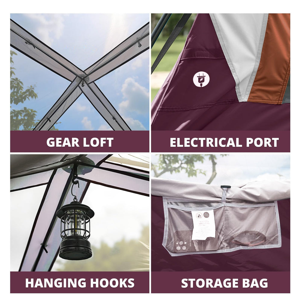 Camel Crown tent rainfly-included provides reliable weather protection during showers.