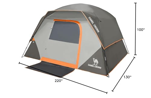 Camel Crown tent supports camping, hiking, fishing, and family outdoor activities.