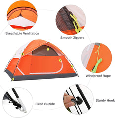 Camel Crown tents aluminum-poles-stable-frame for light, sturdy shelter during windy conditions.
