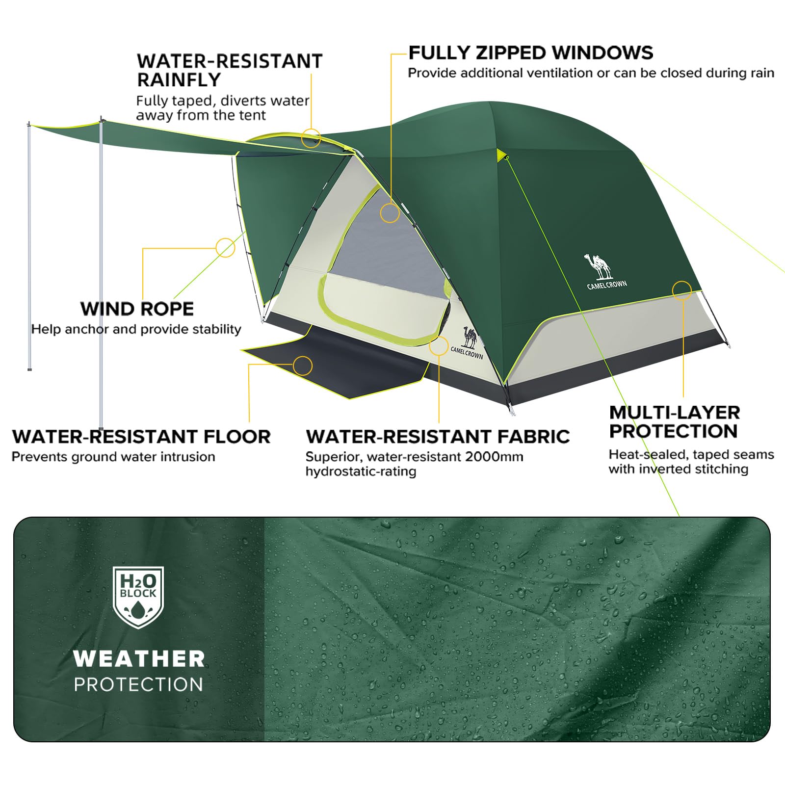 CAMEL CROWN compact carry bag supports portable outdoor adventures.