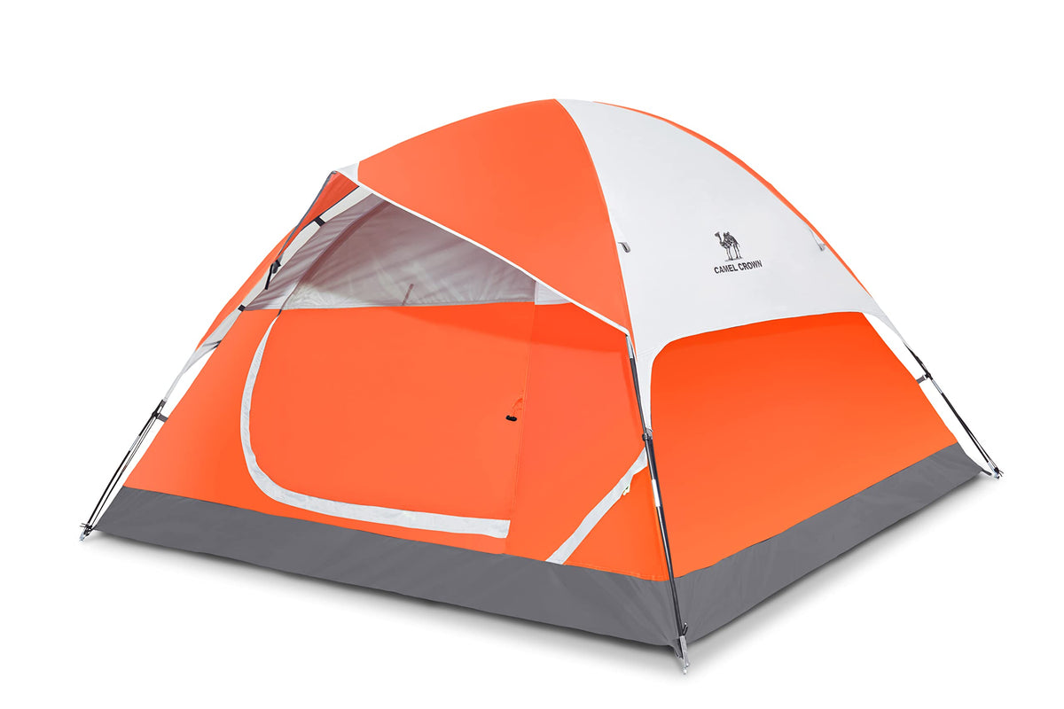 Camel Crown tents dome interior focus—spacious 2-5 person camping setup.