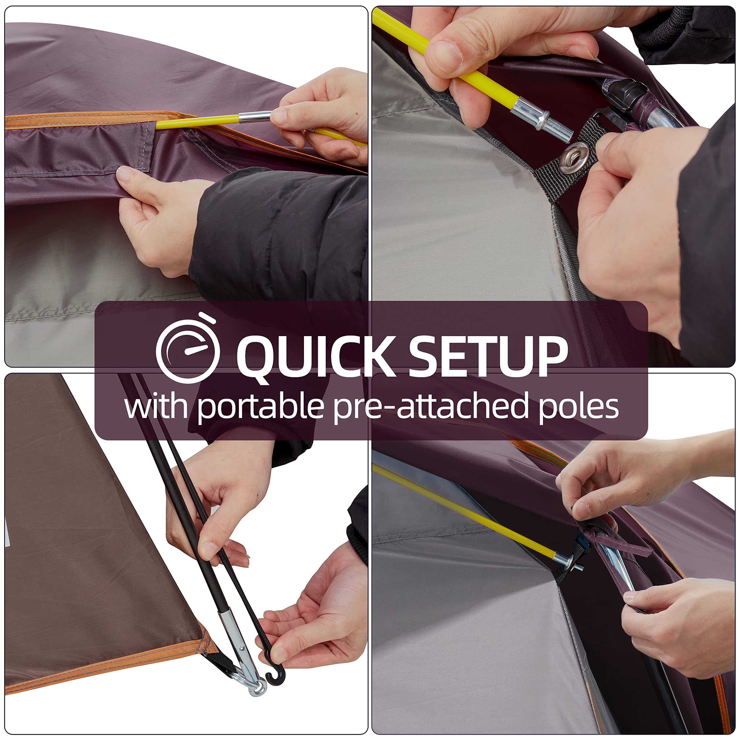 CAMEL CROWN tent durable pole system withstands windy conditions.