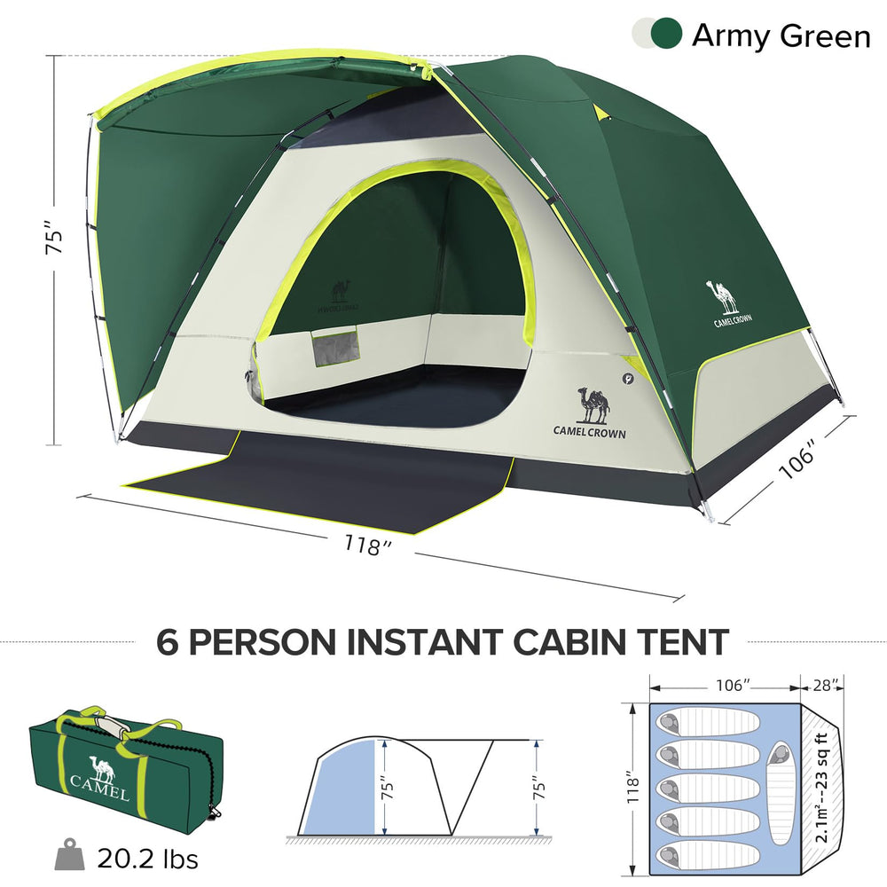 CAMEL CROWN durable aluminum poles ensure strong stability.