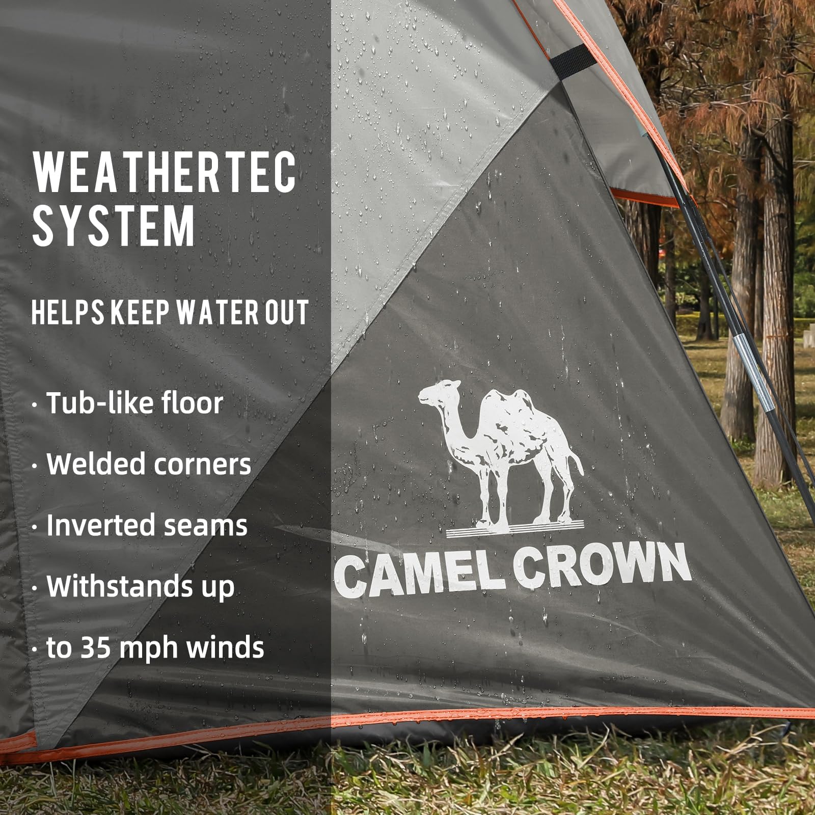 CAMEL CROWN easy-setup tent features quick 10-minute assembly