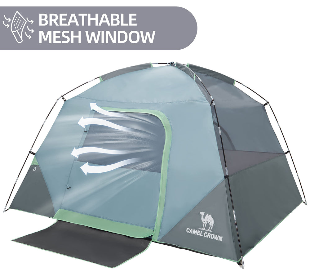 CAMEL CROWN tents interior space for four-person family comfort.