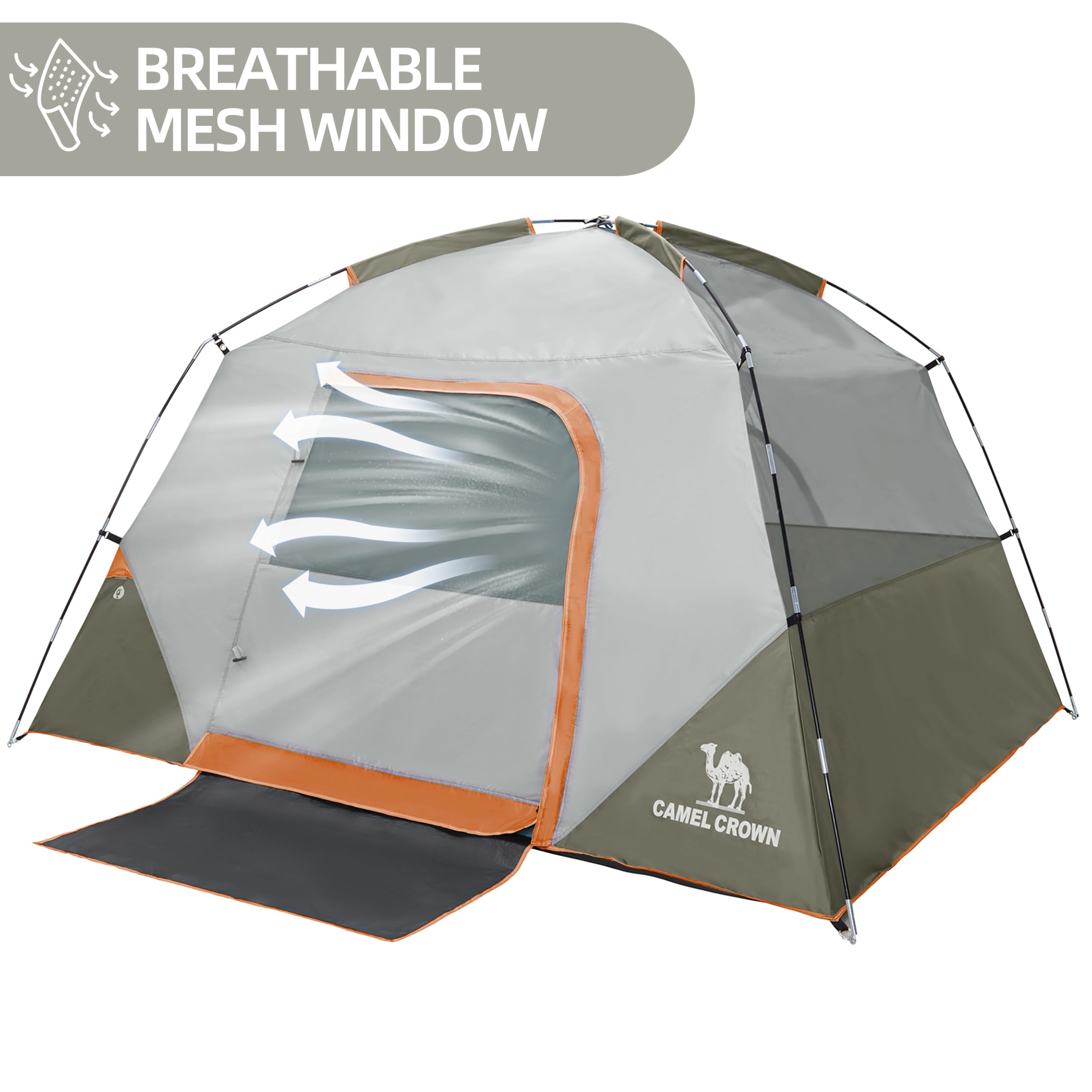 CAMEL CROWN tents interior spacious for comfortable group sleep