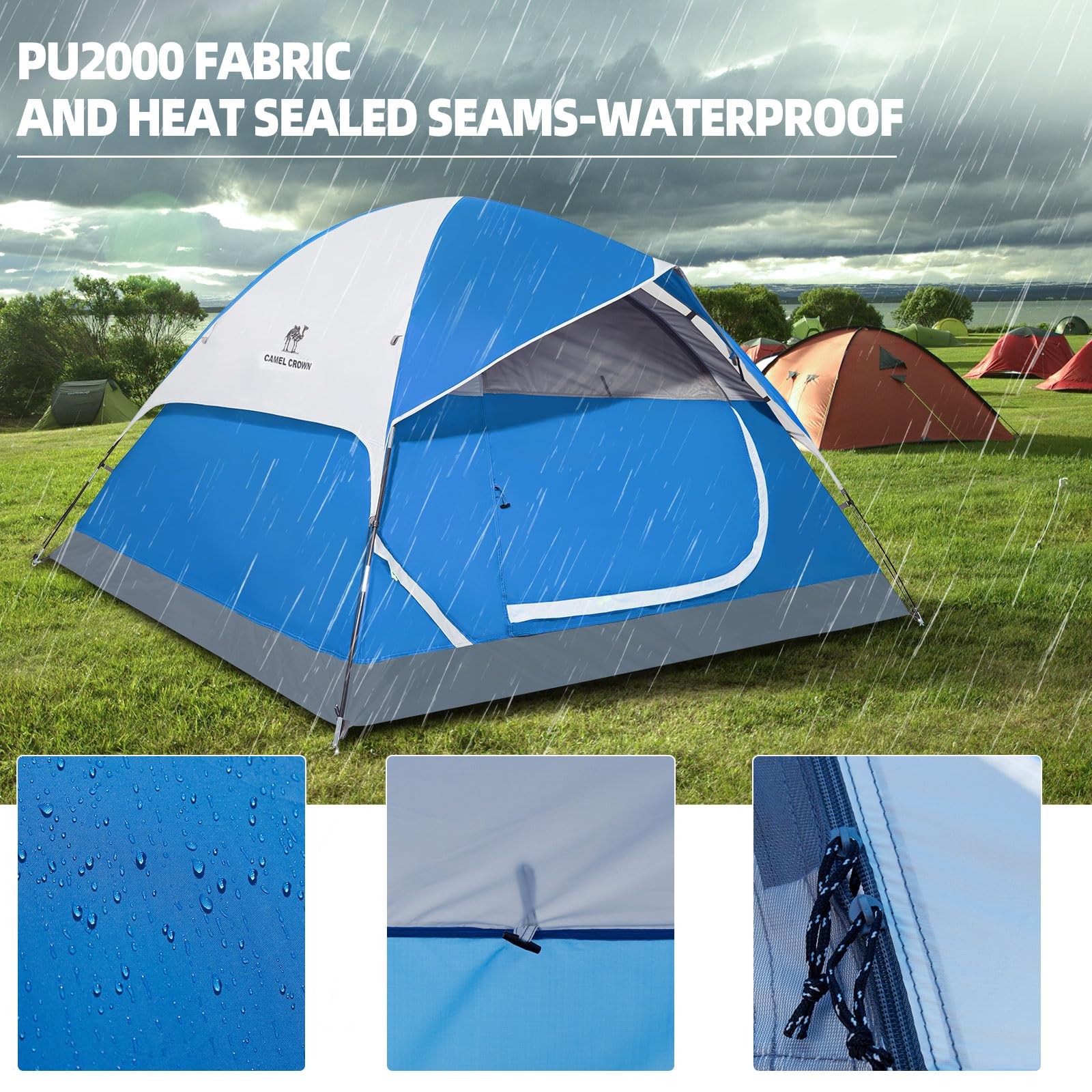 CAMEL CROWN compact tent packs flat for backpacking and portability