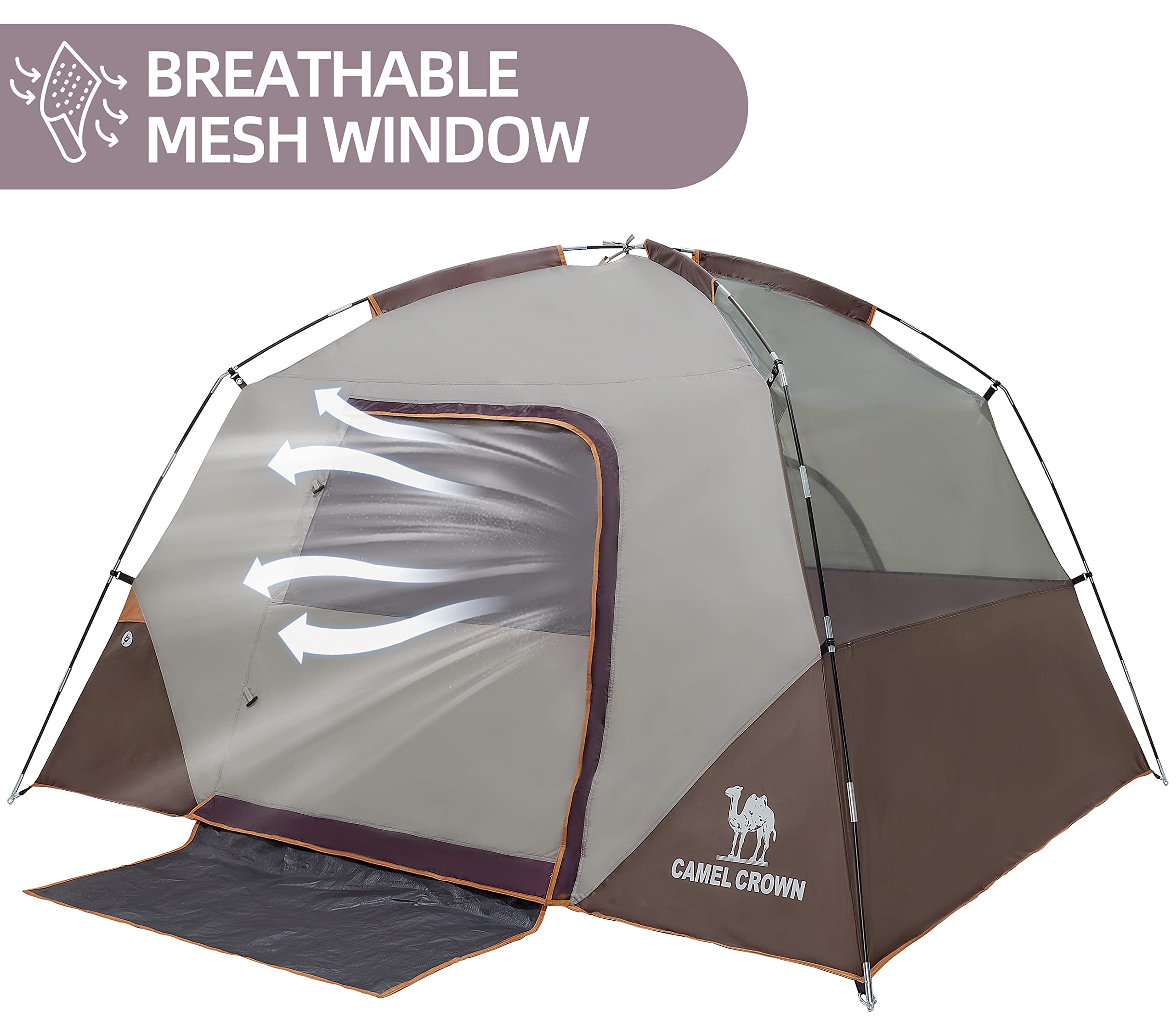 CAMEL CROWN tent quick-setup frame speeds shelter deployment.