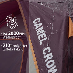 CAMEL CROWN tent spacious interior fits family and gear.